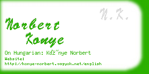 norbert konye business card